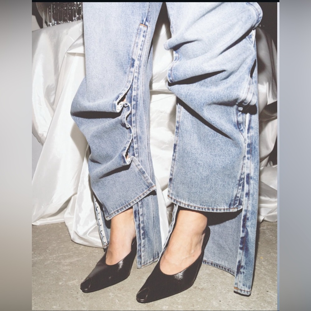 GLENN MARTENS H&M WIDE SIDE-SLIT JEANS - Picture 2 of 4